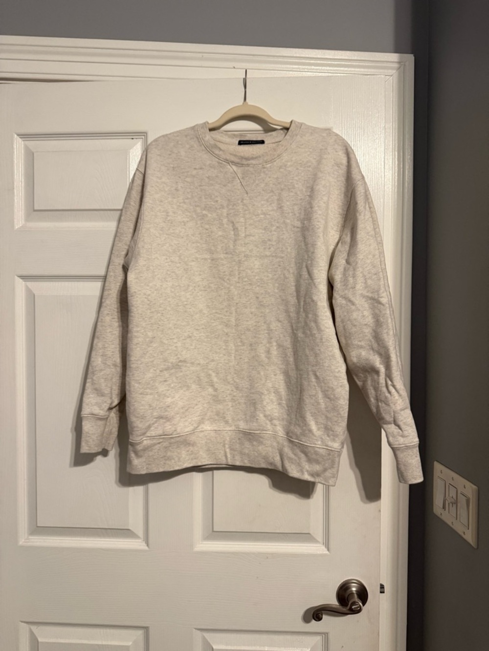 Brandy Melville Cream Pullover with Pink Accents